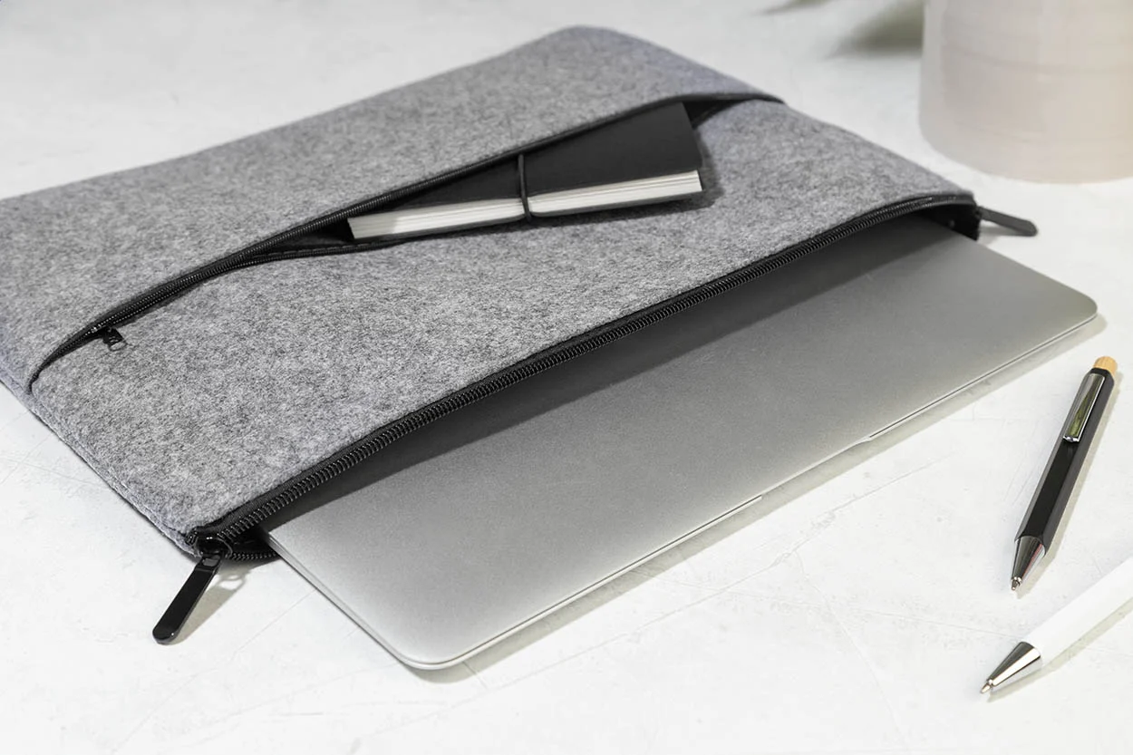 RPET-Filz-Laptoptasche Refelt Comp, grau – Bild 5