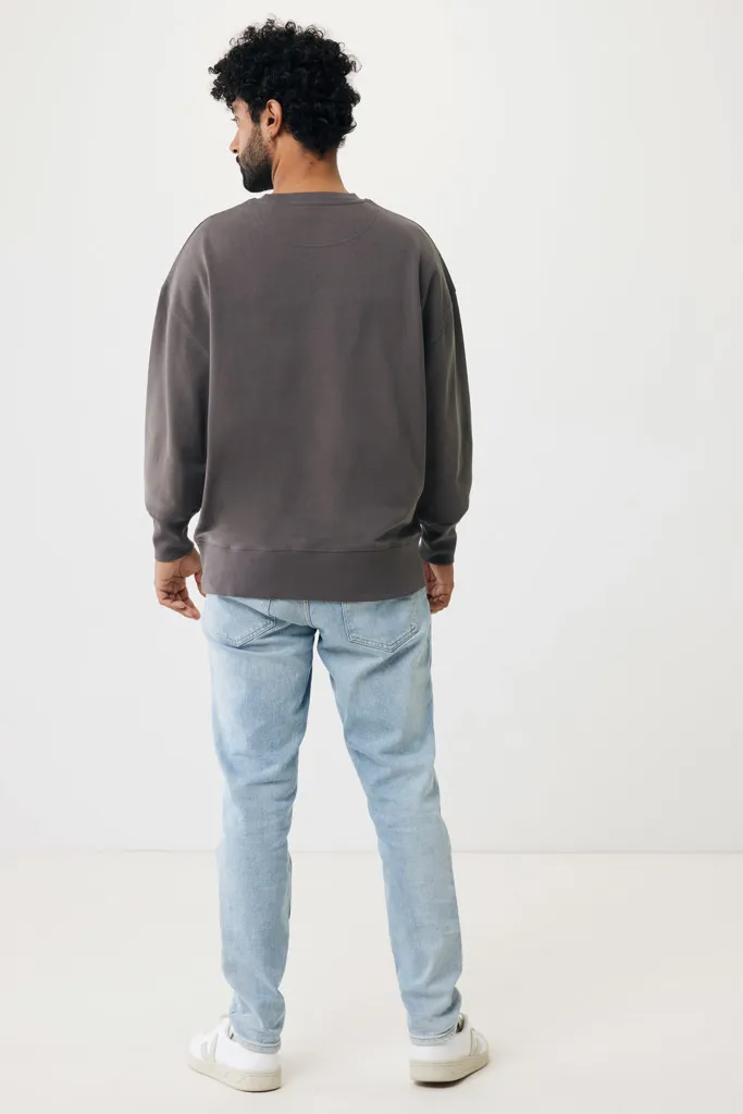 IQONIQ Kruger Relax-Rundhals-Sweater aus recycelt. Baumwolle, anthrazit – Bild 7