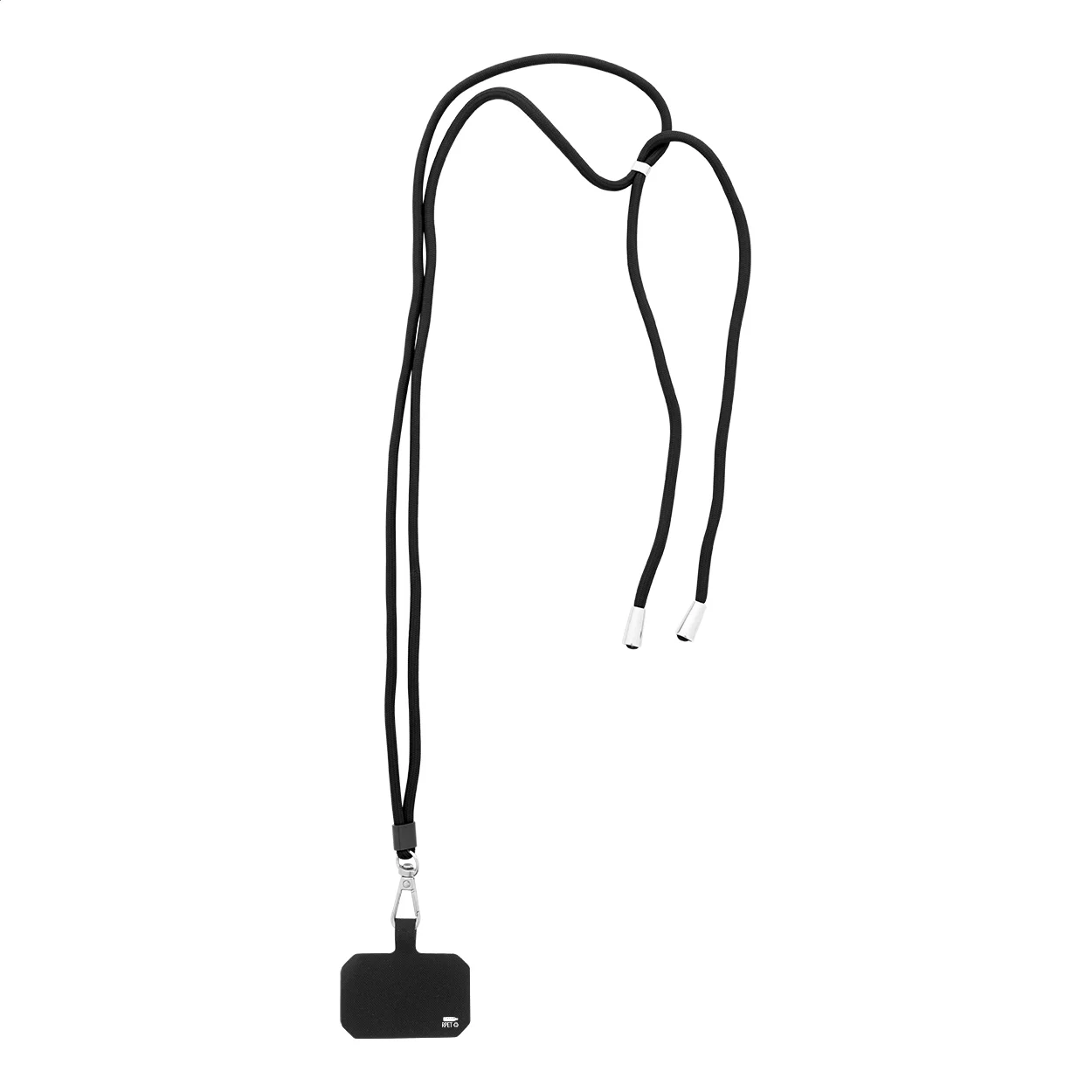 RPET-Handyhalter-Lanyard Corphon, schwarz – Bild 2