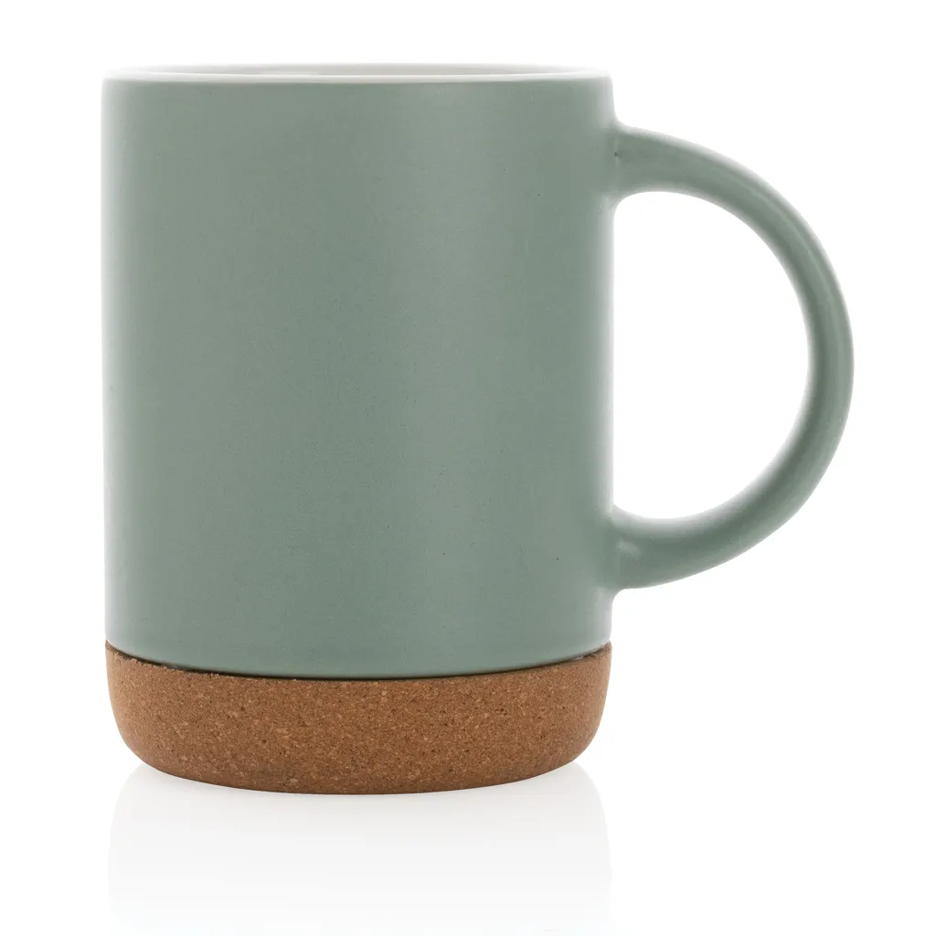 Keramikbecher mit Korkboden, 280ml, grün – Bild 2