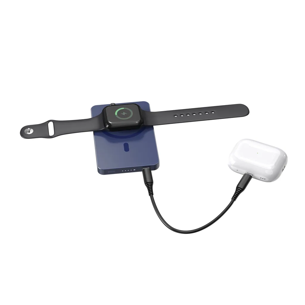 Urban Vitamin Marin 5.000mAh magnet. 15W Wireless Powerbank, blau – Bild 6