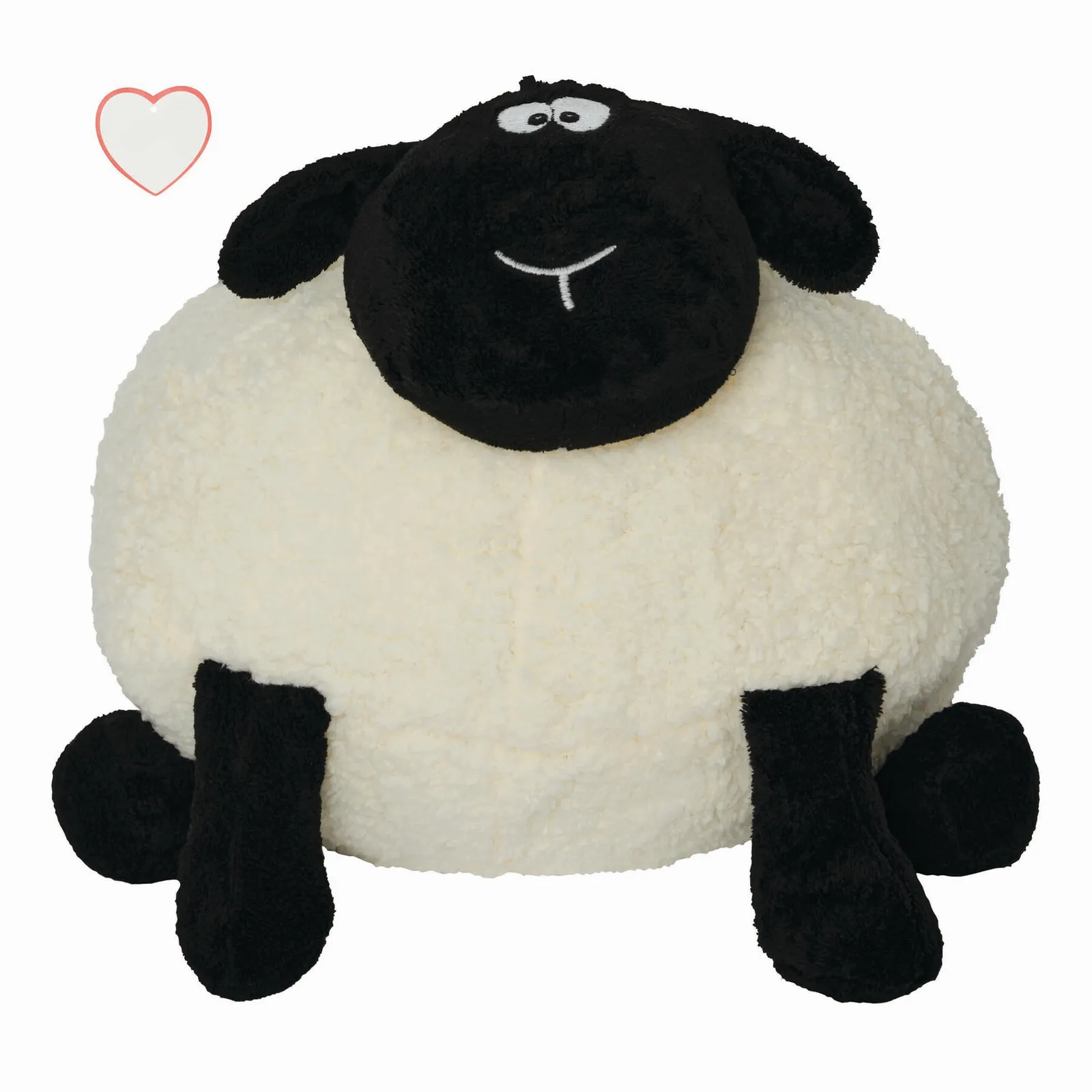 SAMIRA - Großes Plüsch-Schaf schwarz, weiß, schwarz, weiß – Bild 2