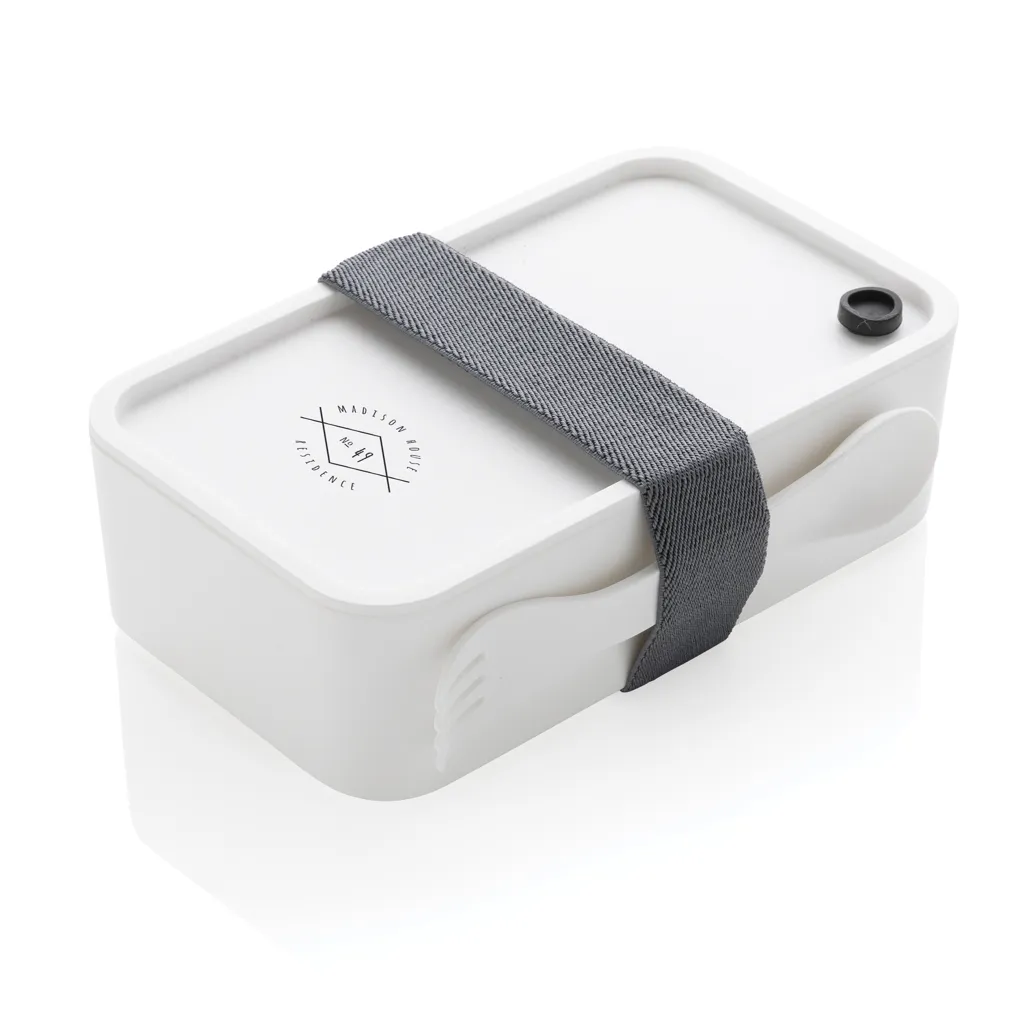PP Lunchbox mit Göffel, weiß – Bild 2