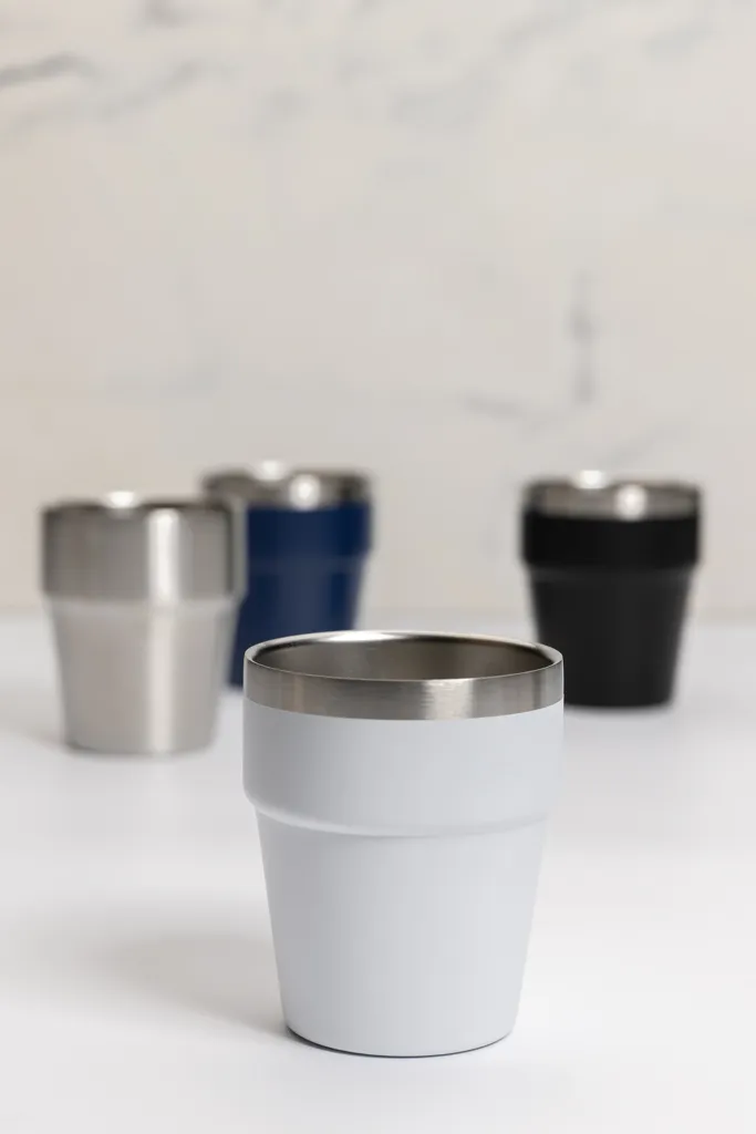 Clark Doppelwandige RCS Kaffeetasse 300ml, silber – Bild 4