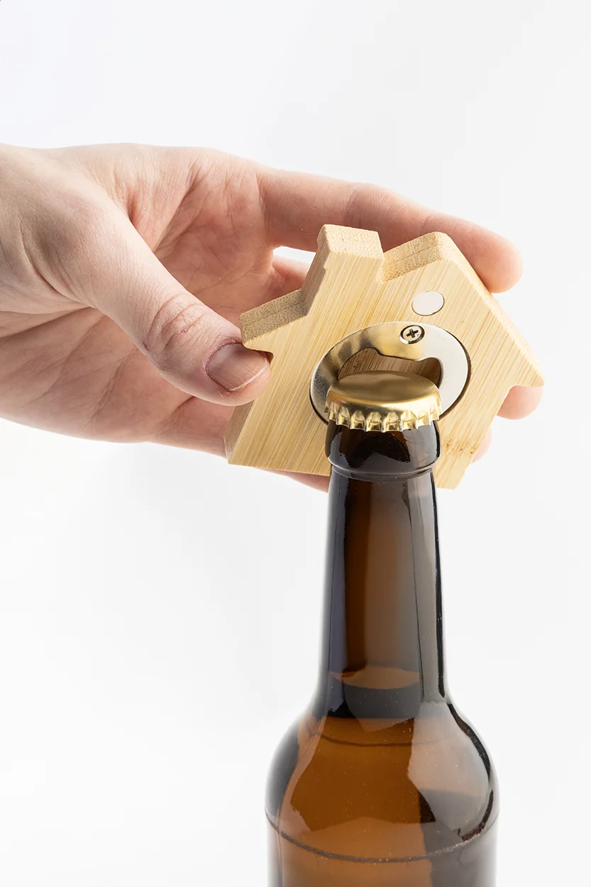 Kühlschrankmagnet CasaPivo mit Flaschenöffner, natur – Bild 3
