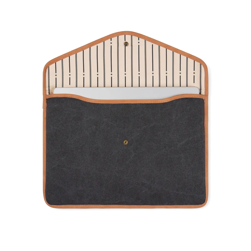 VINGA Bosler 16" Laptop-Tasche aus GRS recyceltem Canvas, schwarz – Bild 2