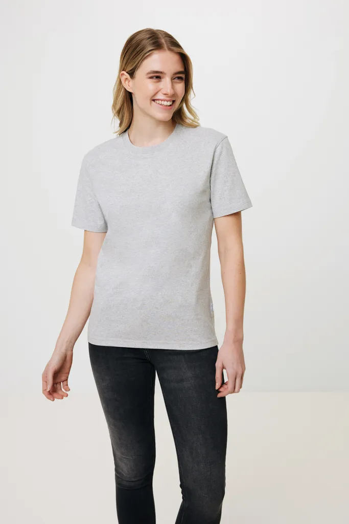 IQONIQ Manuel ungefärbtes T-Shirt aus recycelter Baumwolle, heather grey – Bild 8