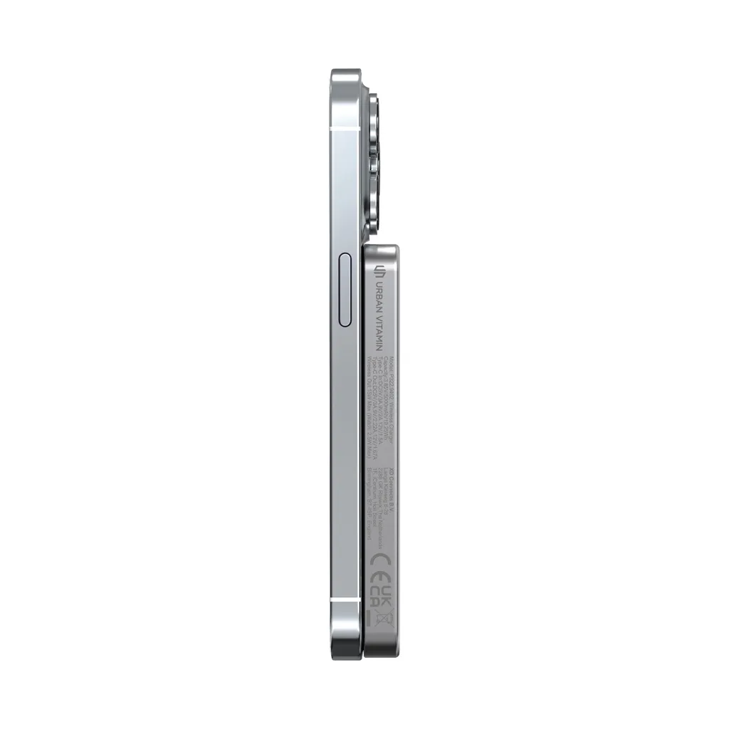 Urban Vitamin Marin 5.000mAh magnet. 15W Wireless Powerbank, silber – Bild 3