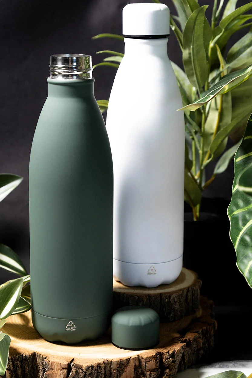 Flasche Refill Soft aus recyceltem Edelstahl, grün – Bild 4