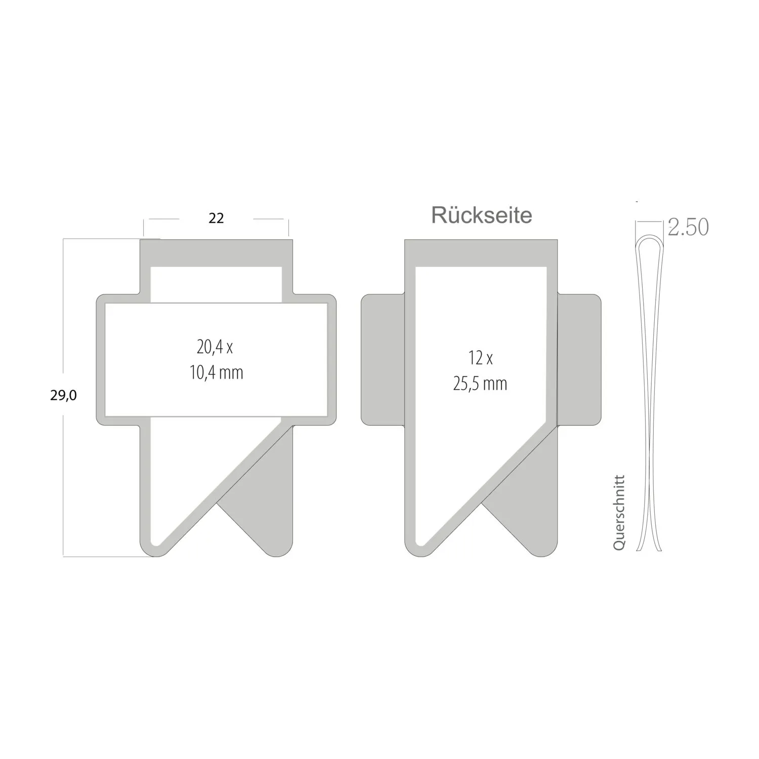 ROMINOX® Mehrweg-Büroklammer X Clip, 5 Varianten, idealer Mailingartikel für Dokumente, bis zu 12 Seiten Klemmkraft, silber – Bild 5