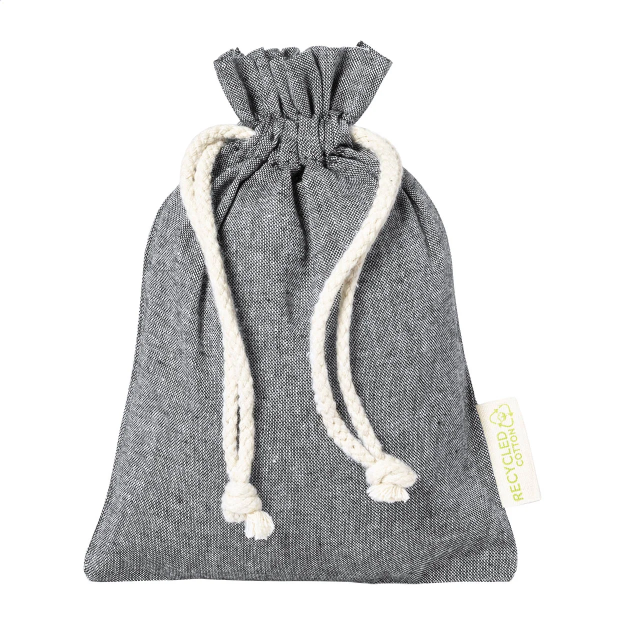 Geschenktasche Restry M aus Baumwolle, mittel, schwarz – Bild 2