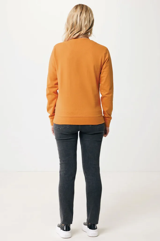 IQONIQ Zion Rundhals-Sweater aus recycelter Baumwolle, sundial orange – Bild 5