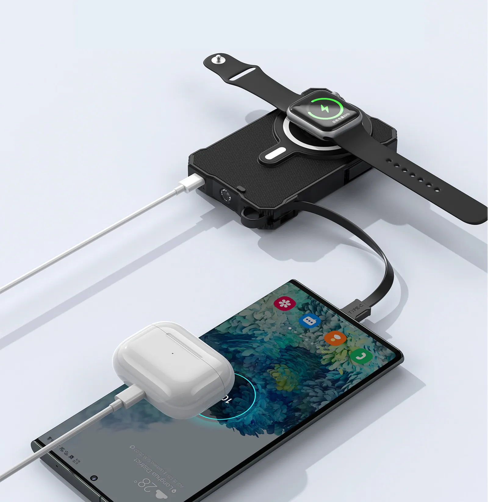 Solar Powerbank "SolarPowerBankEvo", schwarz – Bild 4
