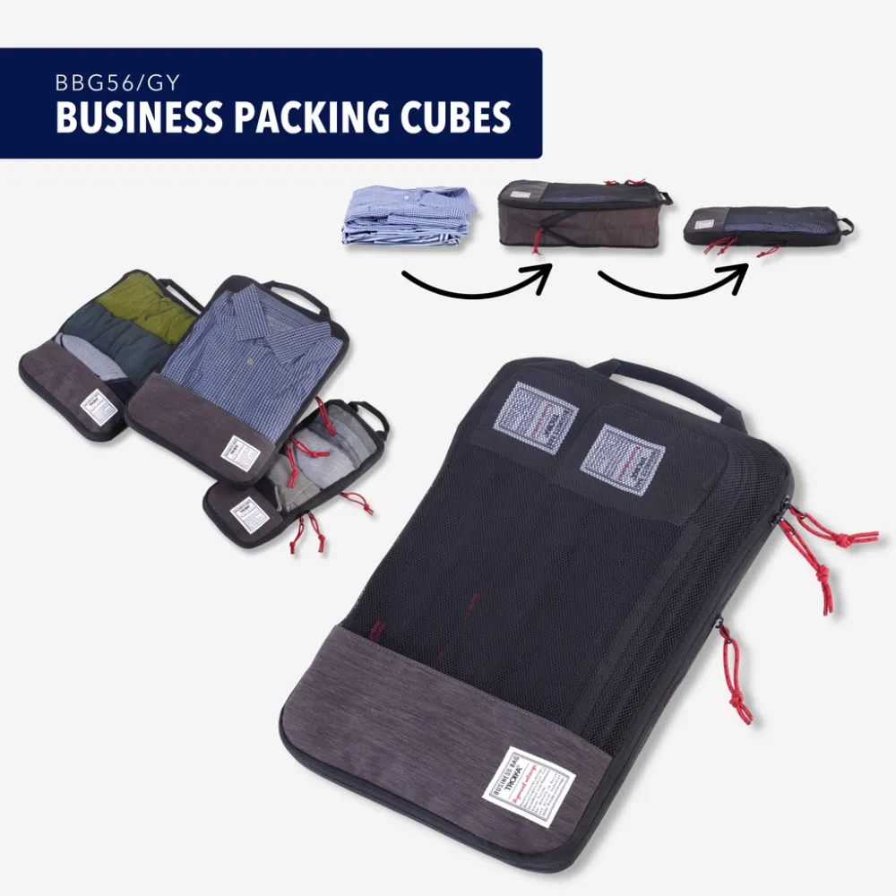 Reise-Kompressionstaschen Set BUSINESS PACKING CUBES, anthrazit/schwarz – Bild 8