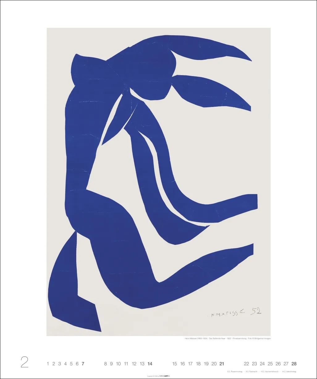 Kunst in Blau Edition Wandkalender 2027 – Bild 3