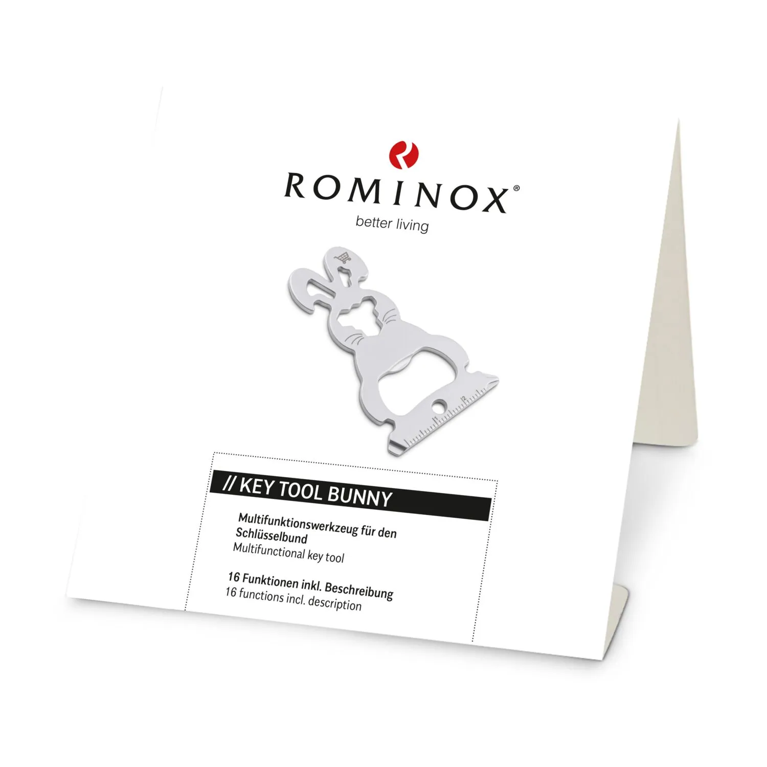 ROMINOX® Key Tool // Bunny - 16 functions (Osterhase), silber – Bild 4