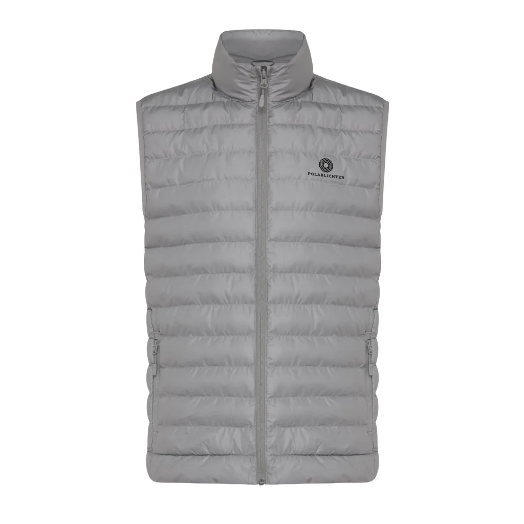 IQONIQ Meru Herren Bodywarmer aus recyceltem Polyester, Silbergrau – Bild 3