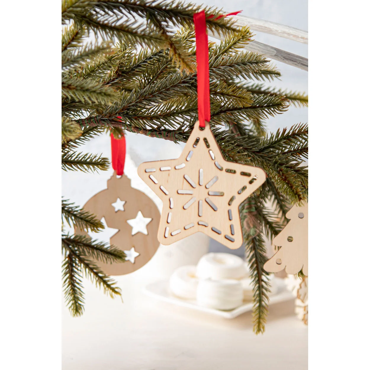 Weihnachtskarte TreeCard Eco, Stern, natur – Bild 3