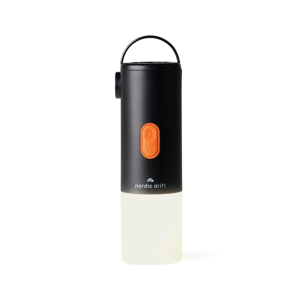 Nordic Drift Titan 2-in-1-Luftpumpe und Campinglampe, schwarz – Bild 3