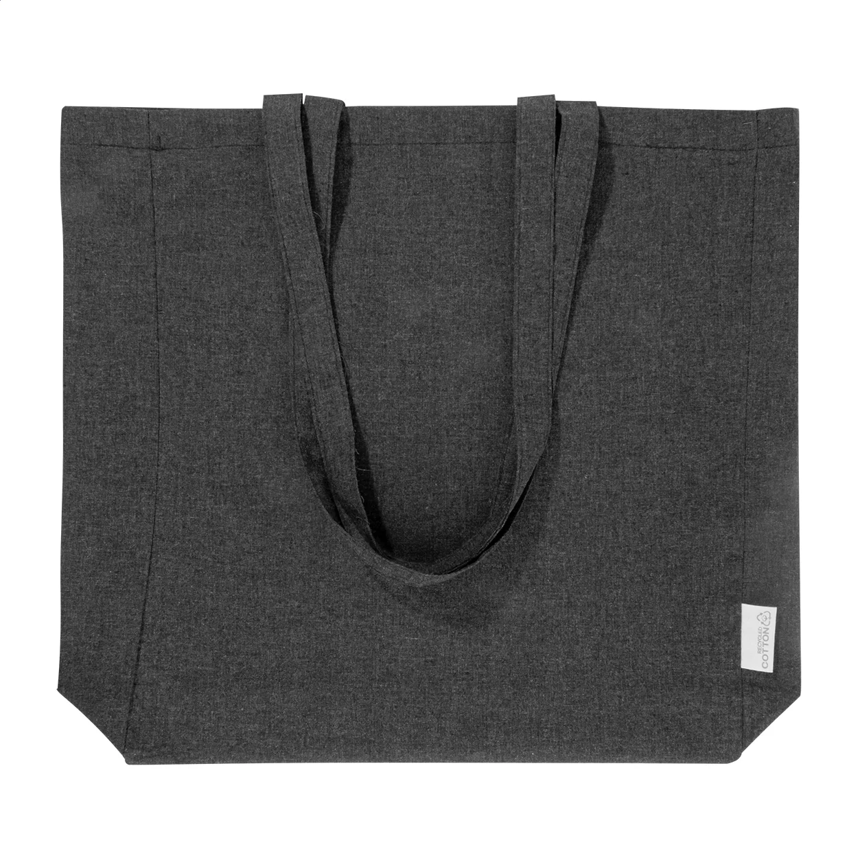 Einkaufstasche Guspex Hue aus recycelter Baumwolle, schwarz – Bild 4