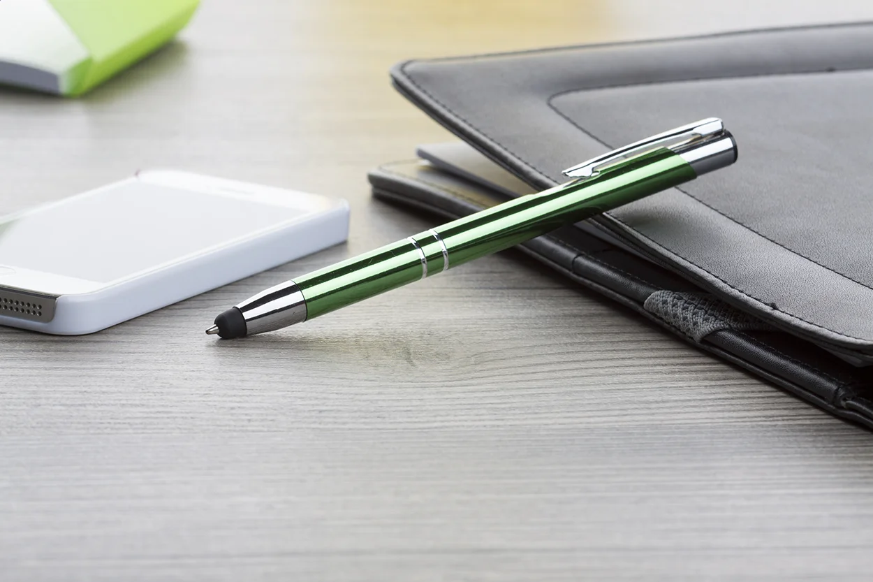 Touchpen Tunnel mit Kugelschreiber, grün – Bild 2