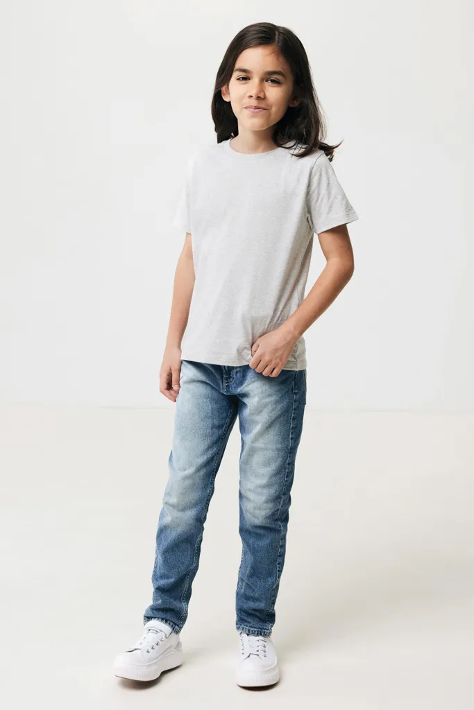 IQONIQ Koli Kids T-Shirt aus recycelter Baumwolle, light heather grey – Bild 4