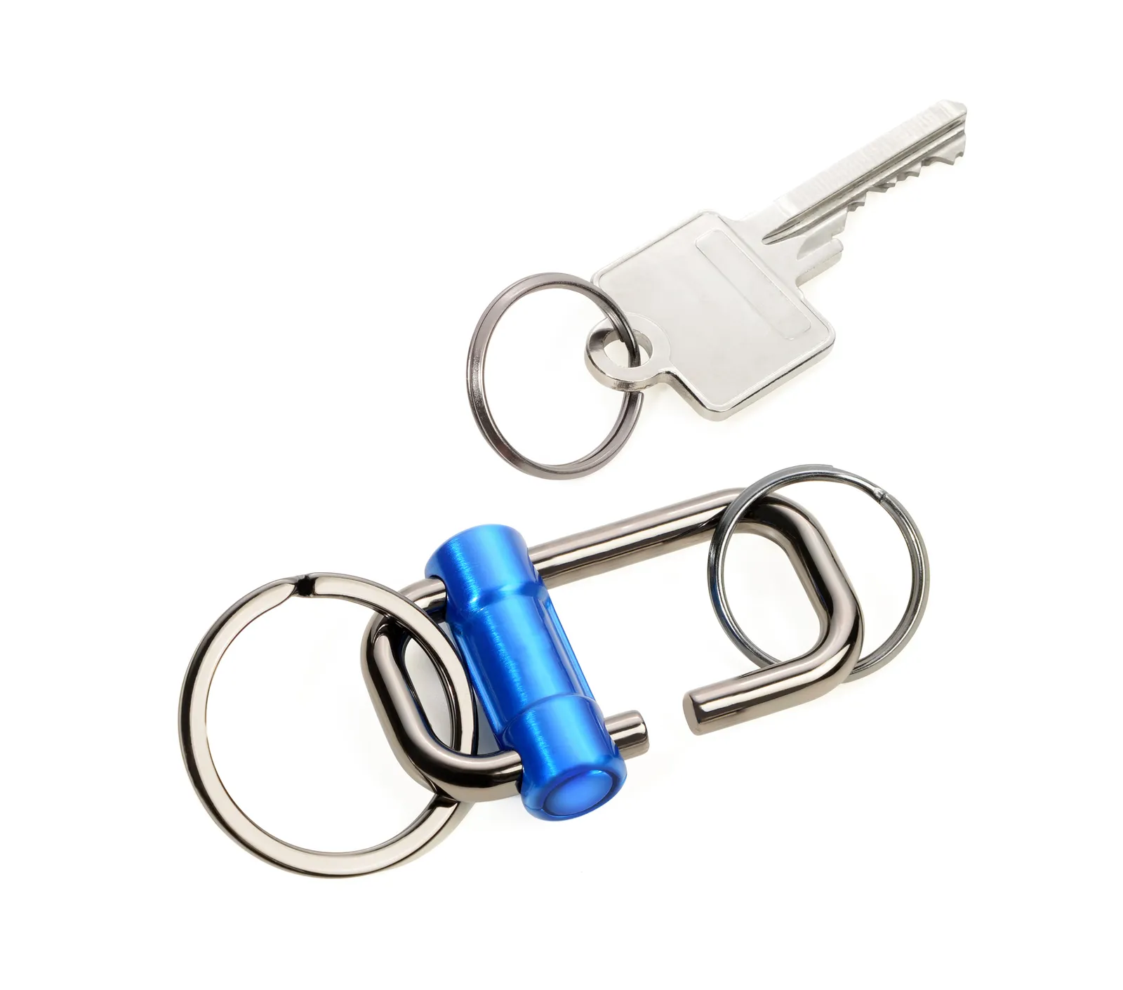 Schlüsselanhänger 2-WAY KEY blau/gunmetal, blau/gunmetal – Bild 2