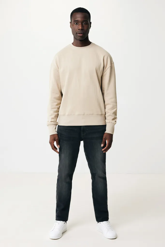 IQONIQ Kruger Relax-Rundhals-Sweater aus recycelt. Baumwolle, desert – Bild 5