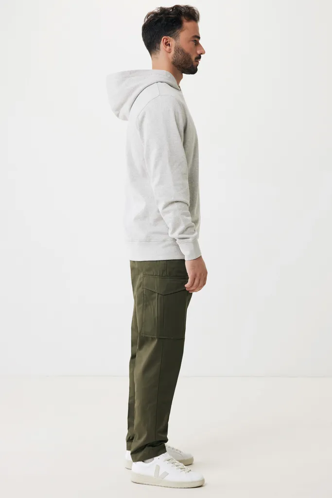 IQONIQ Yengo Hoodie mit Seitentaschen aus rec. Baumwolle, light heather grey – Bild 6
