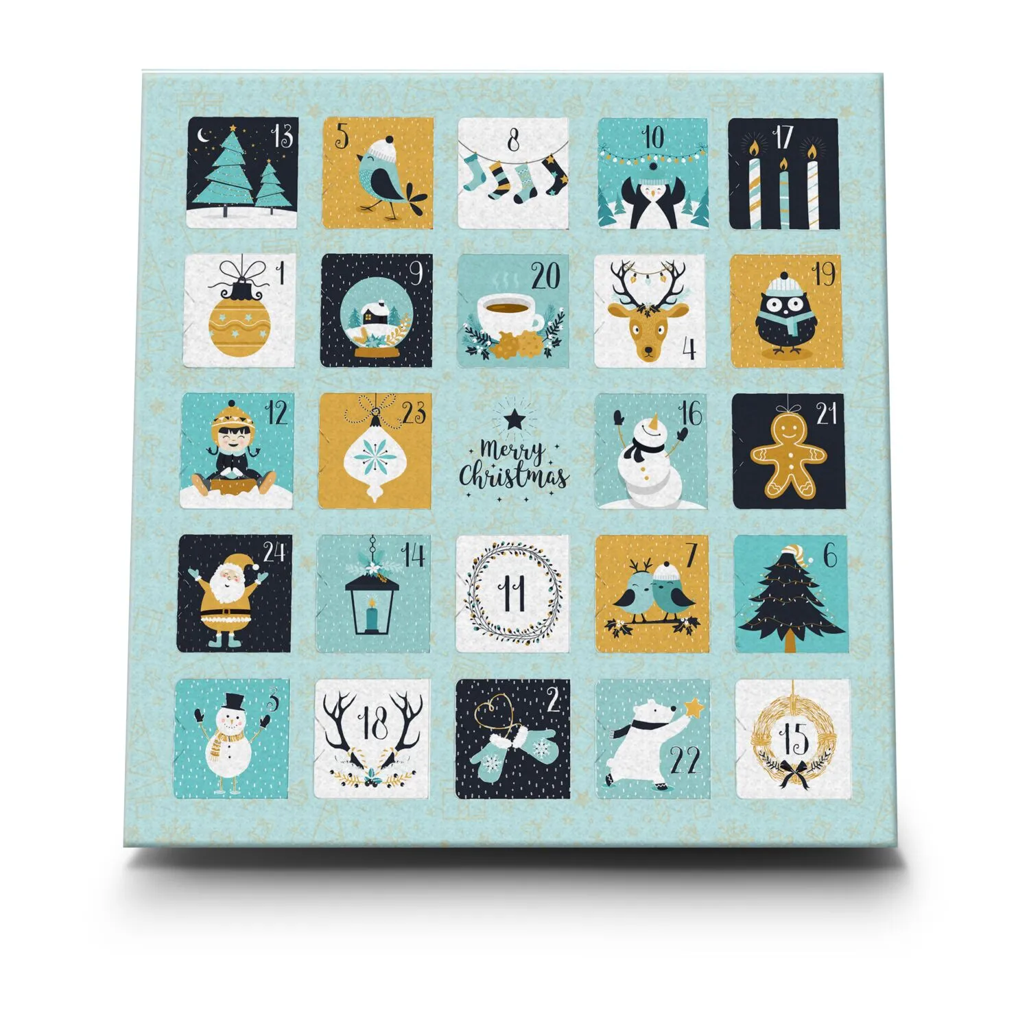 Geschenkartikel / Präsentartikel : Duftkerzen Adventskalender Charming Christmas, blau – Bild 3