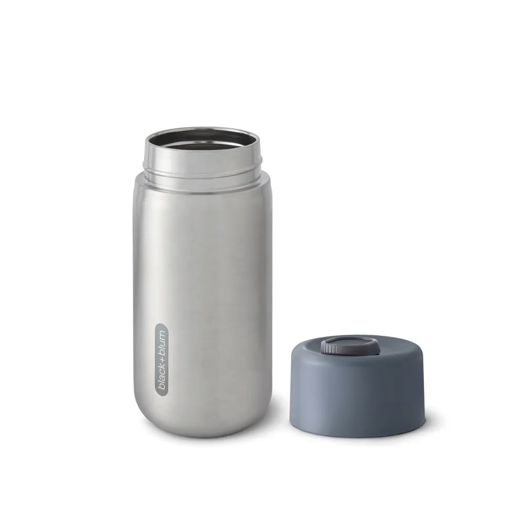 Black+Blum isolierter, auslaufsicherer Becher aus Edelstahl, grau – Bild 2