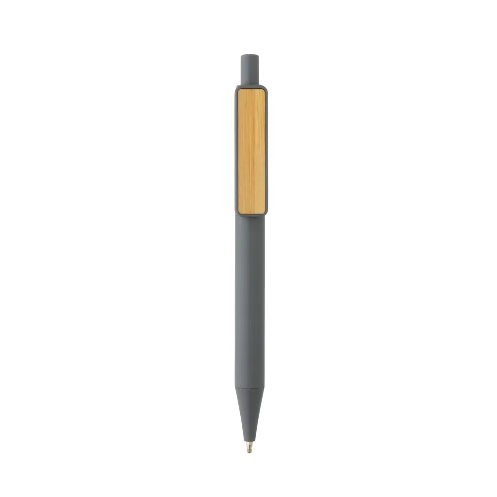 GRS rABS Stift mit Bambus-Clip, grau – Bild 2