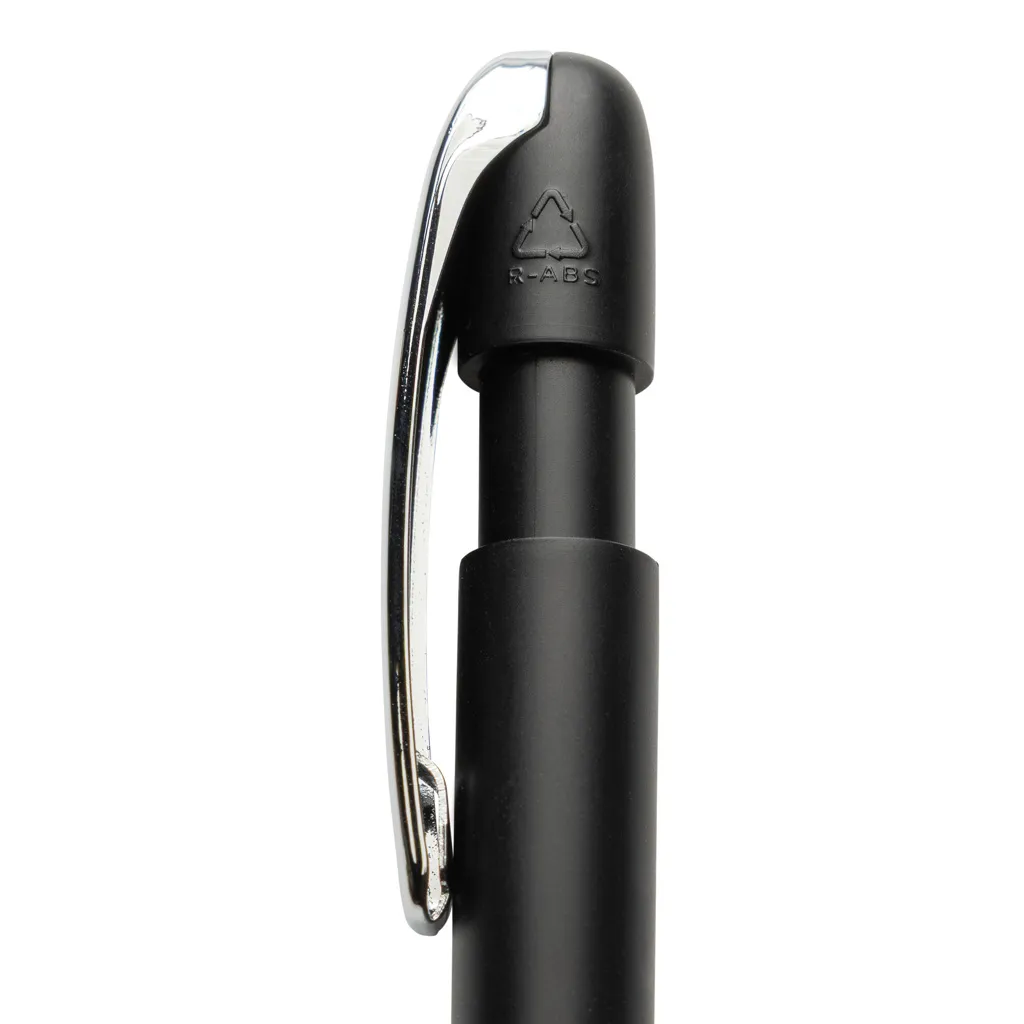 Glide GRS-zertifizierter rABS Stift mit Metallclip, schwarz – Bild 2