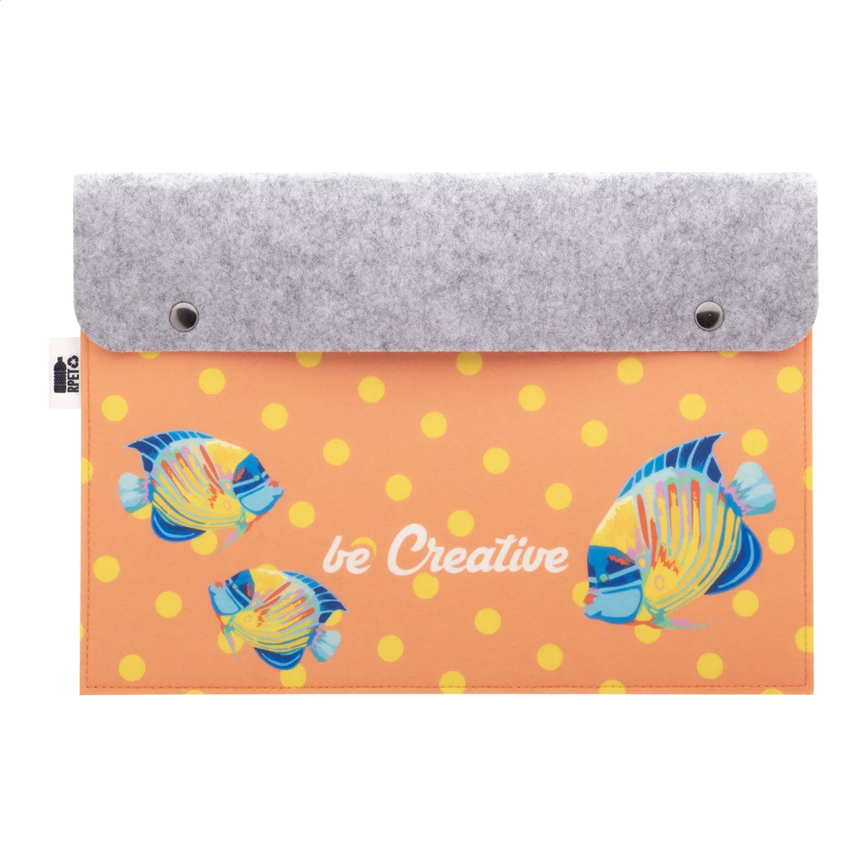 Individuelle Dokumentenmappe CreaFelt Folder, weiß, grau – Bild 3