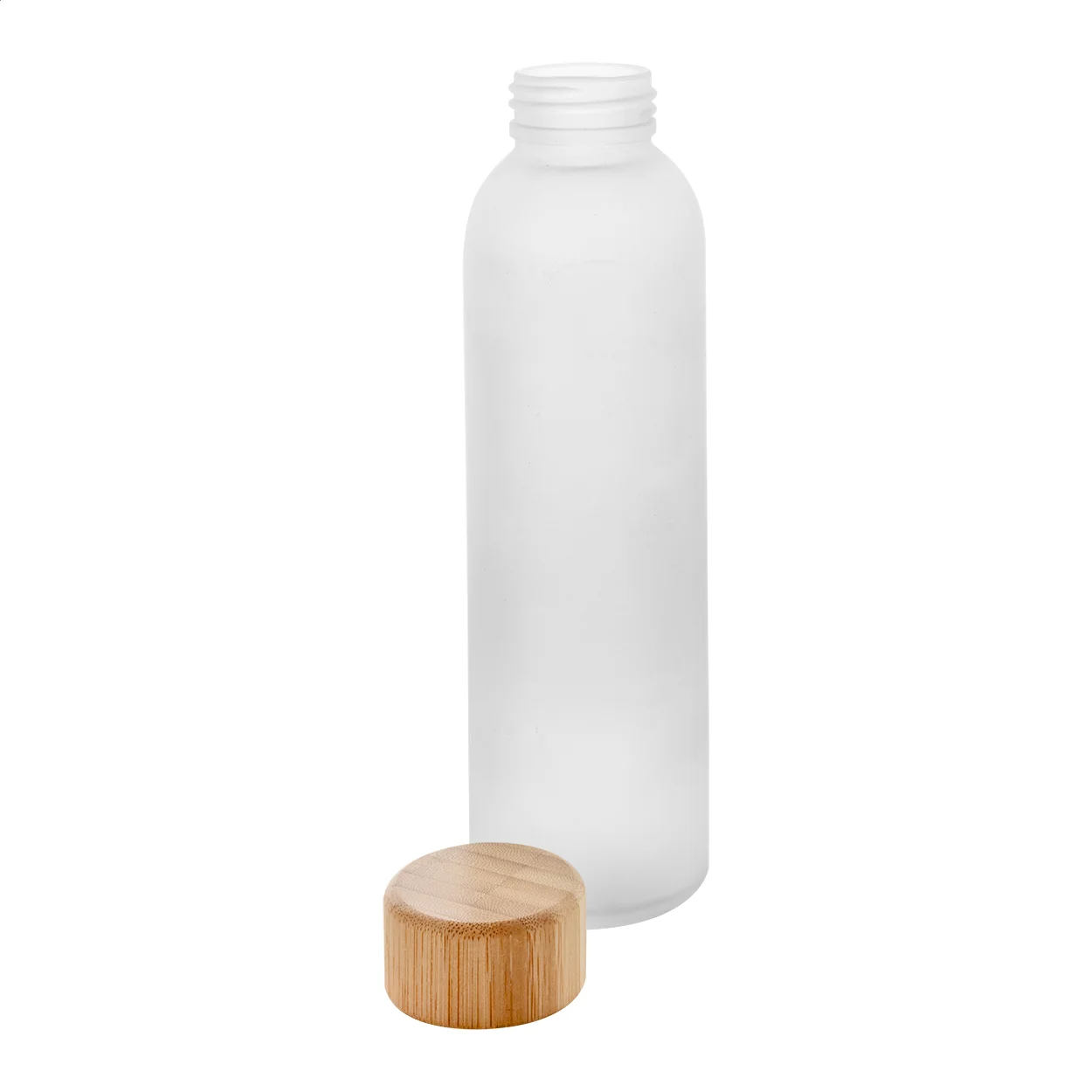 Glas-Trinkflasche Cloody, mattweiß – Bild 2