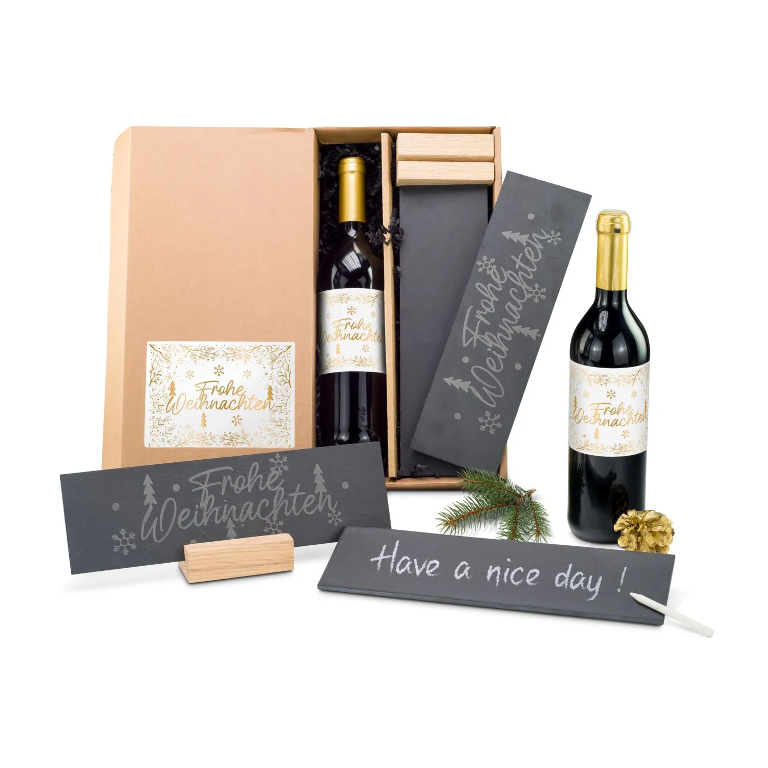 Geschenkset / Präsenteset: Schiefer & Wein, grau – Bild 4