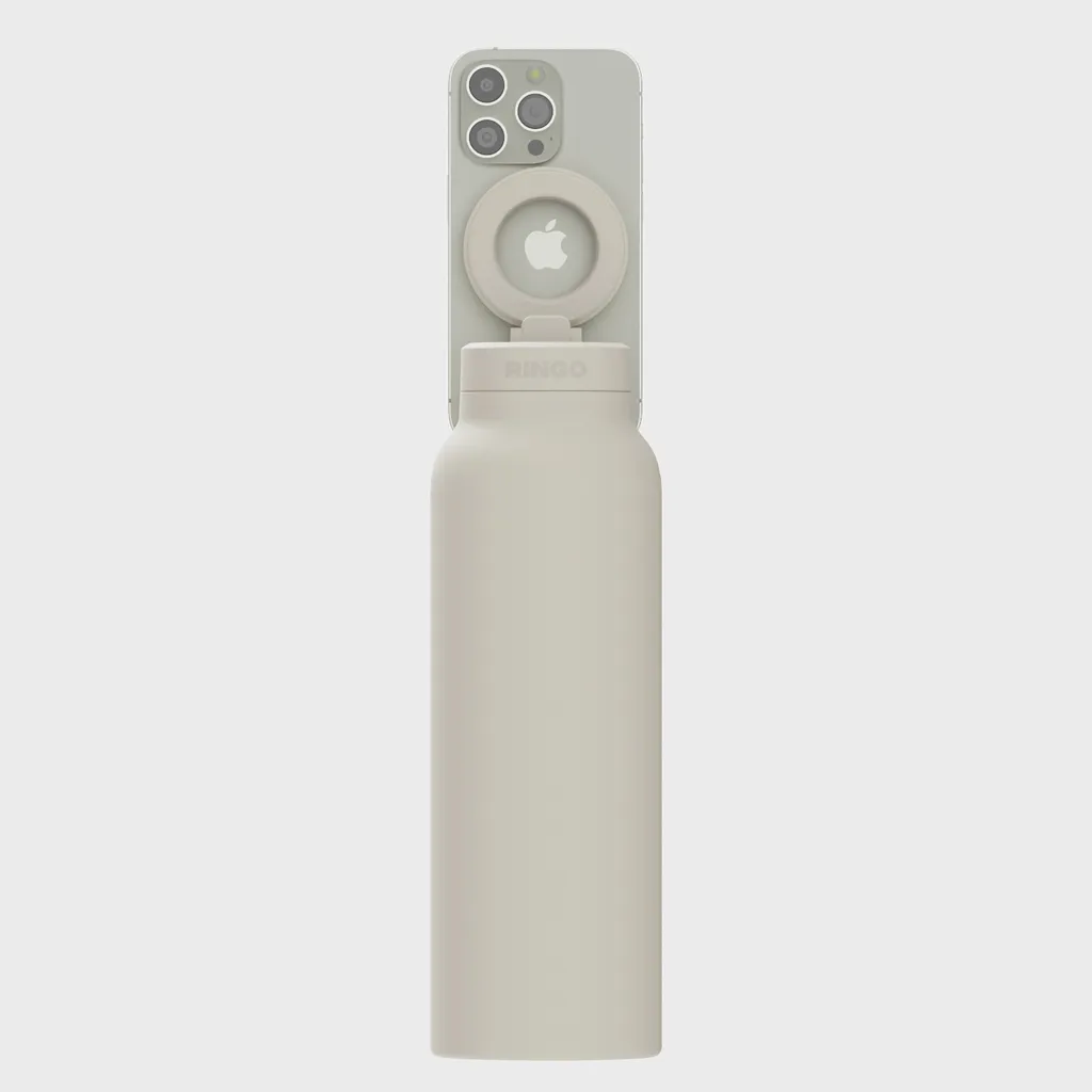 RINGO Pro MagSafe®-Trinkflasche mit magnetischem Ring, off white – Bild 6