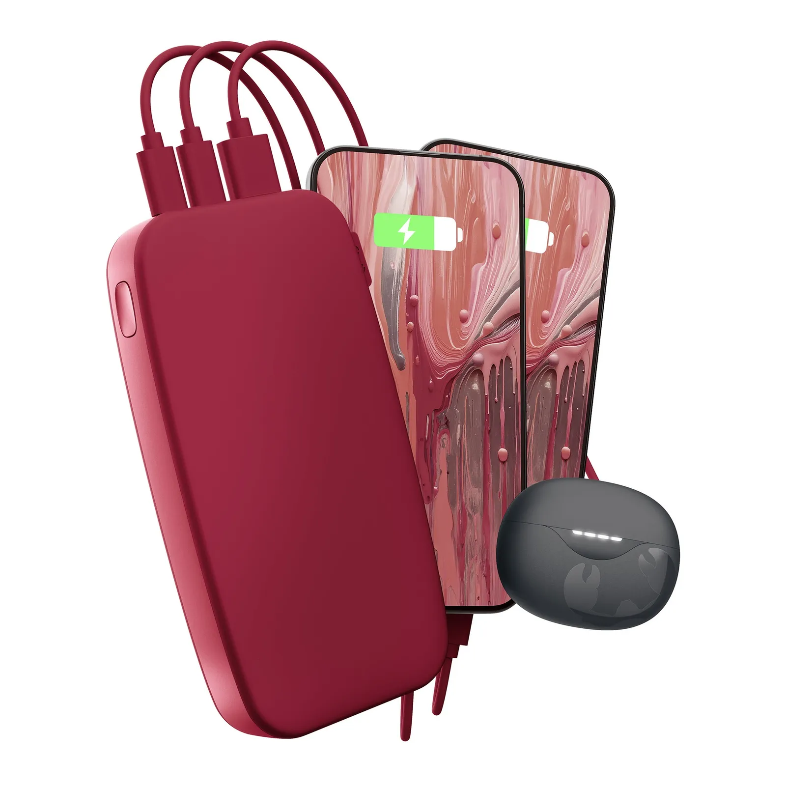 Fresh 'n Rebel Powerbank 24000 mAh USB-C, Beerenrot – Bild 5