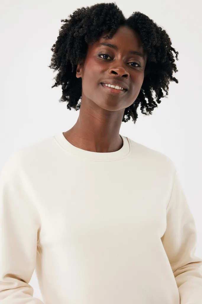 IQONIQ Torla Rundhals-Pullover aus recycelter Baumwolle, natural raw – Bild 8