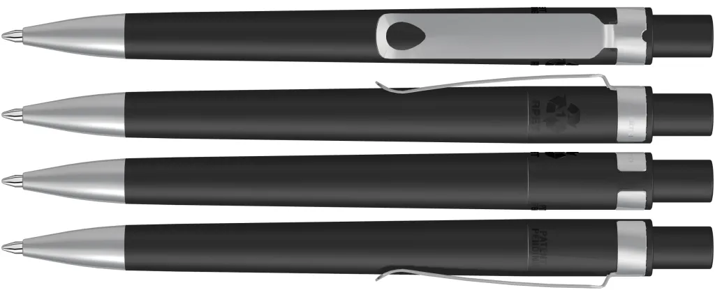 RECYCLED PET PEN CORE F SI Druckkugelschreiber schwarz, schwarz – Bild 2