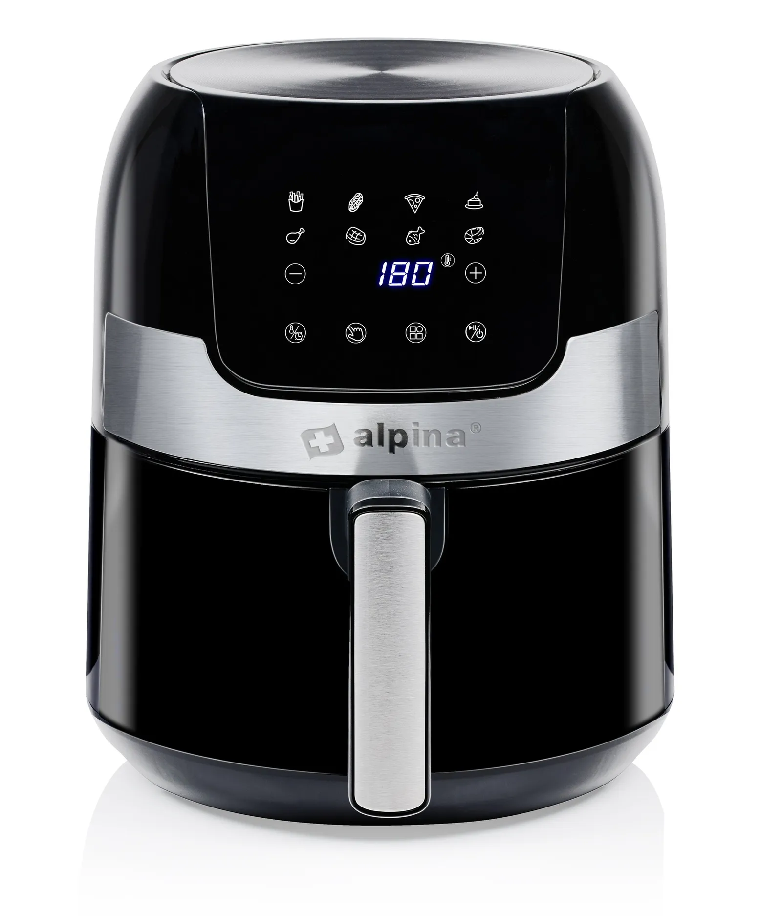 ALPINA Digitale Heißluftfritteuse 3.5L 1400W 230V, Schwarz – Bild 2