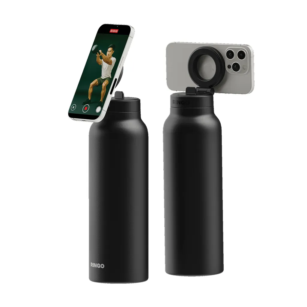 RINGO Pro MagSafe®-Trinkflasche mit magnetischem Ring, schwarz – Bild 2