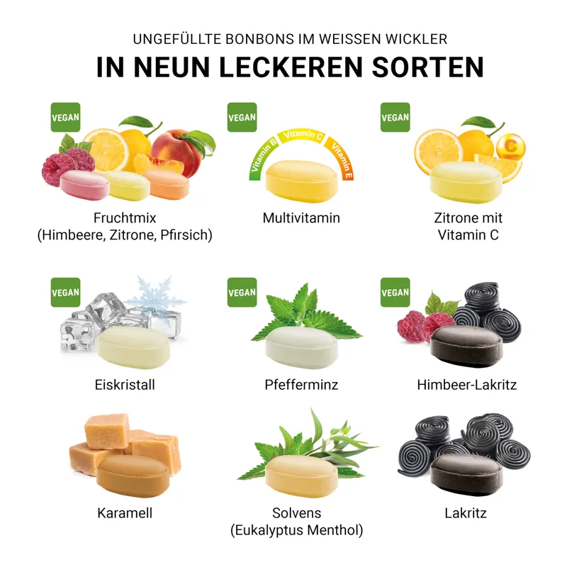 Eiskristall Bonbon im weißen, kompostierbaren Wickler (Preis je kg) – Bild 2