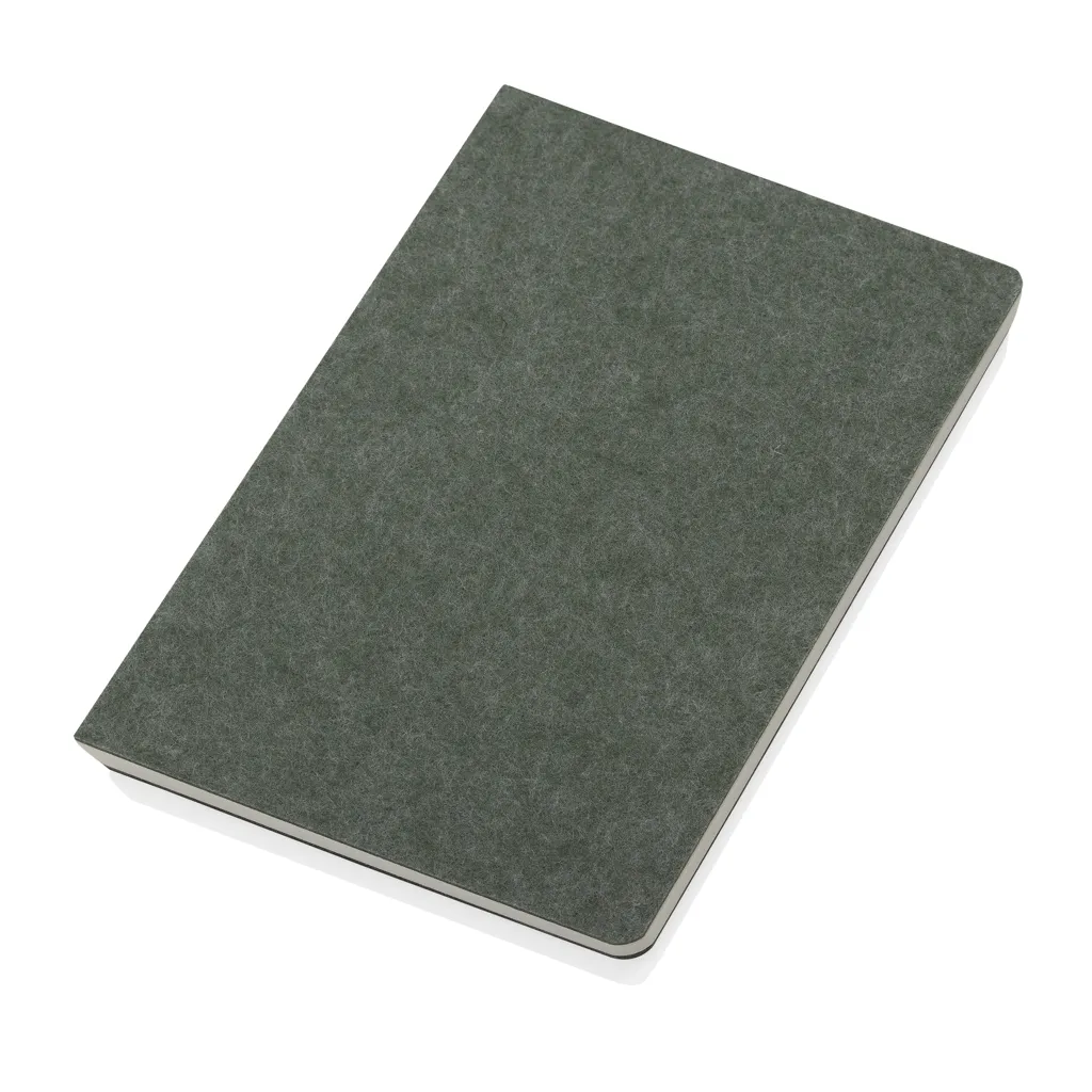 Phrase GRS-zertifiziertes A5-Notizbuch aus recyceltem Filz, grün – Bild 2