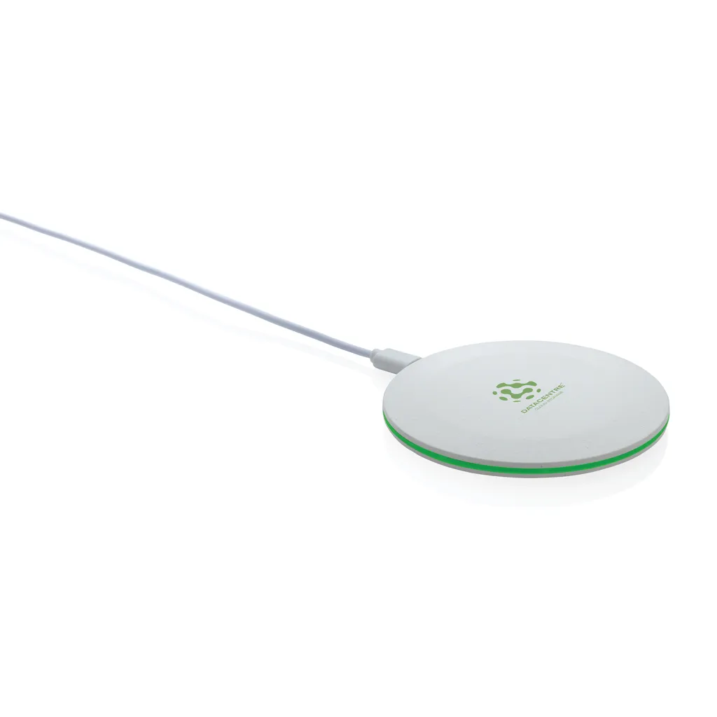 15W-Wireless-Fast-Charger aus recyceltem RCS-Kunststoff, weiß – Bild 5
