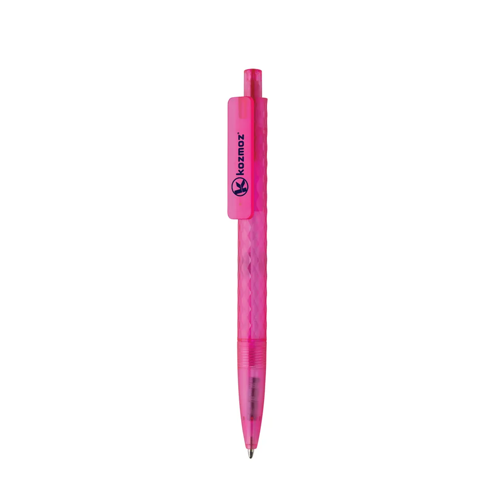 X3 Frosted-Pen aus GRS recyceltem PC, rosa – Bild 4