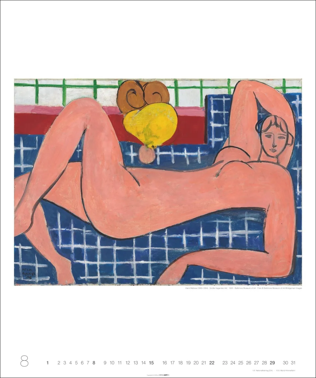 Henri Matisse Edition Wandkalender 2027 – Bild 9