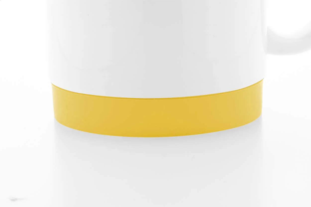 Sublimationstasse MultiColour Plus, gelb, weiß – Bild 4