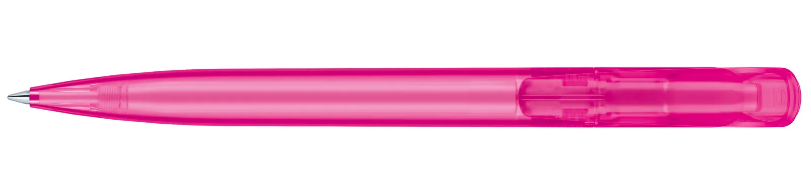 Challenger Frosted Druckkugelschreiber, Rhodamine Red - Pink – Bild 3