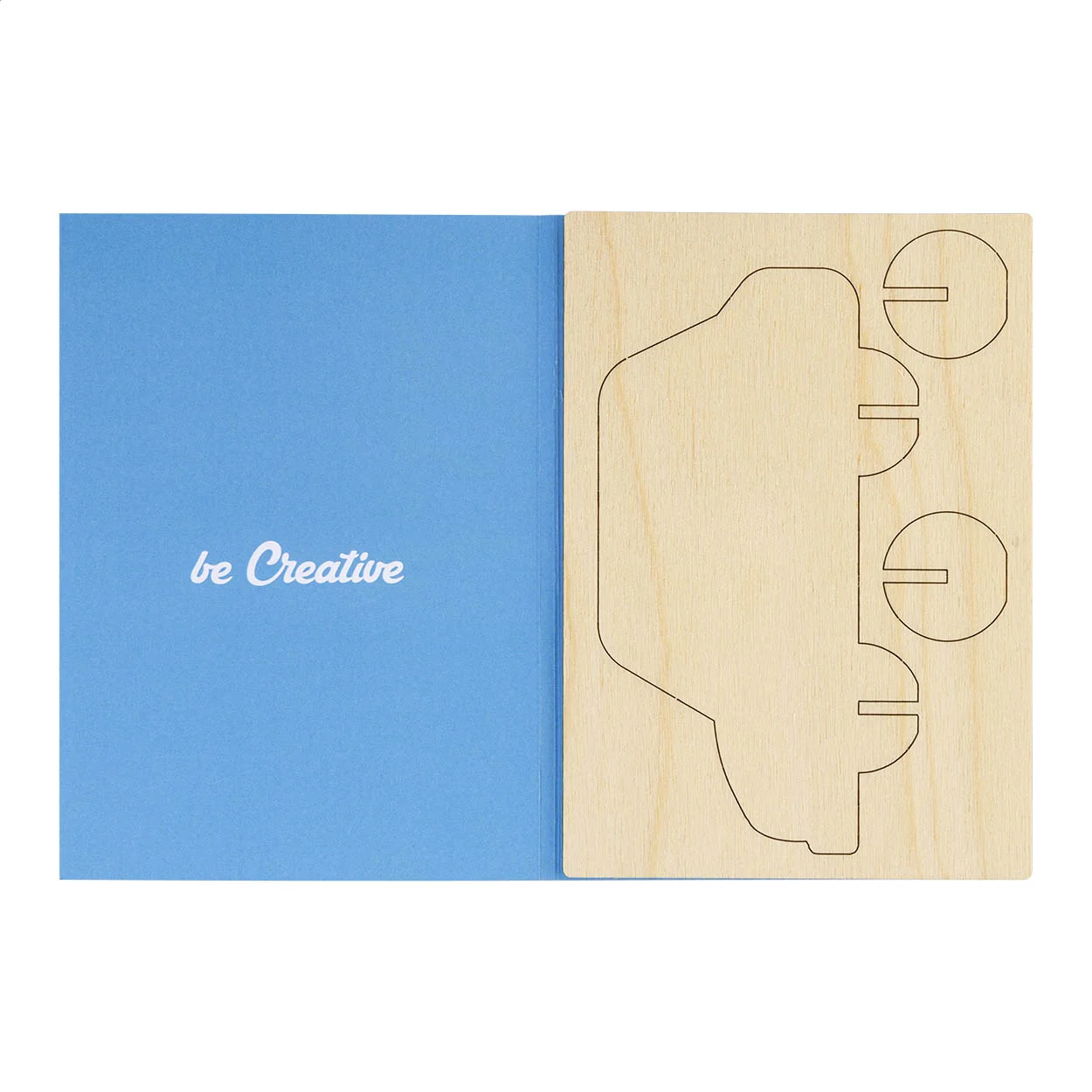 individuelle Puzzle-Postkarte, Haus SendCraft, weiß – Bild 3